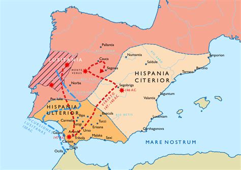 La Revuelta de los Lusitanos, una rebelión contra el yugo romano liderada por Viriato en la Hispania romana del siglo I a.C.